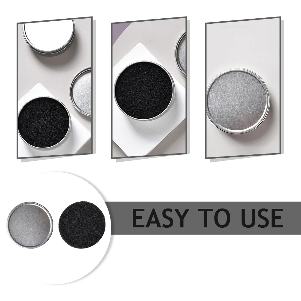 

3 set Cleaning for Makeup Brush Brush Cleaning Box Tools Black Sponge Tin Suitable Home Travel Lightweight Perfect Size