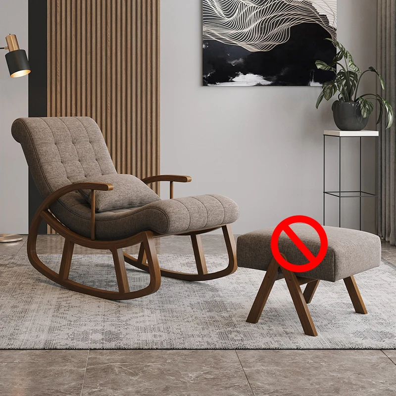 

Relax Adults Armrest Chairs Living Room Normal Design Bedroom Rocking Chair Lazy Hotel Comfy Woonkamer Stoelen Home Furniture