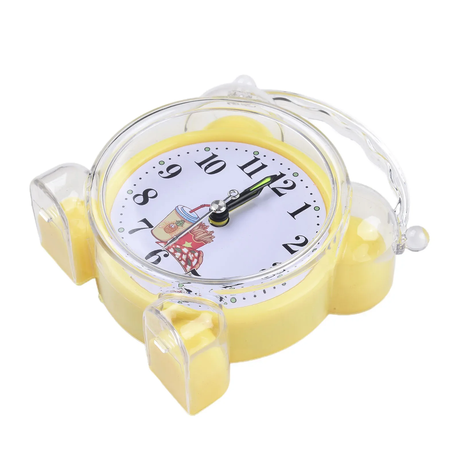 Cute Alarm Clock Bedside Desk Convenient For Bedroom School Office Home Decor Plastic Yellow/Red/Blue/Pink/Orange Brand New