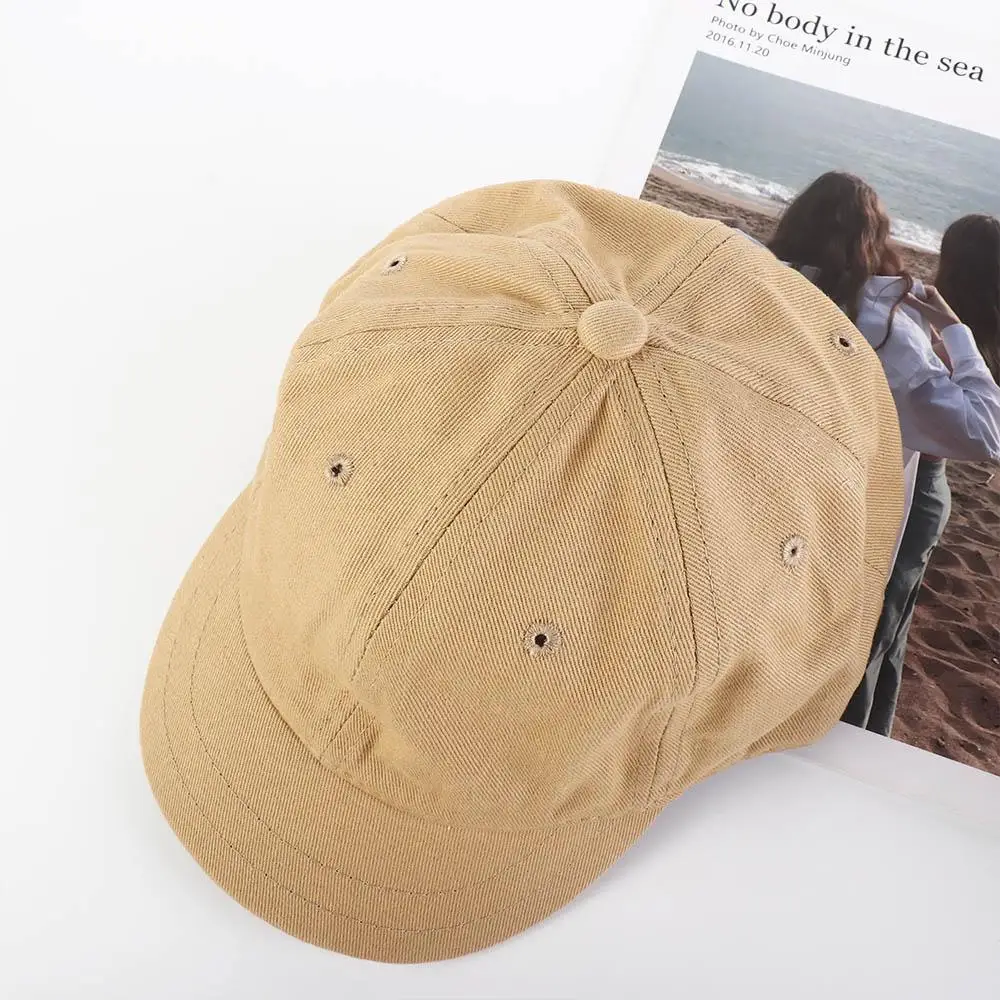 

Hats Snapback Cotton Korean Style Caps Golf Hat Women Baseball Caps Men Baseball Caps Short Brim Baseball Caps Solid Color Caps
