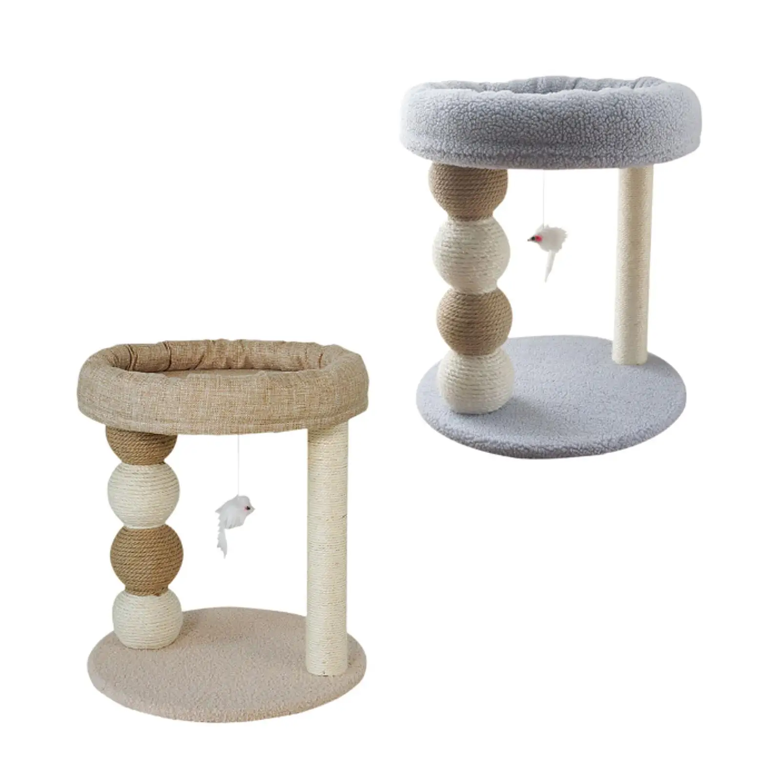 Sisal Cat Scratcher, Small Cat , Round Cat Perch with , Relaxing for Indoor Cats