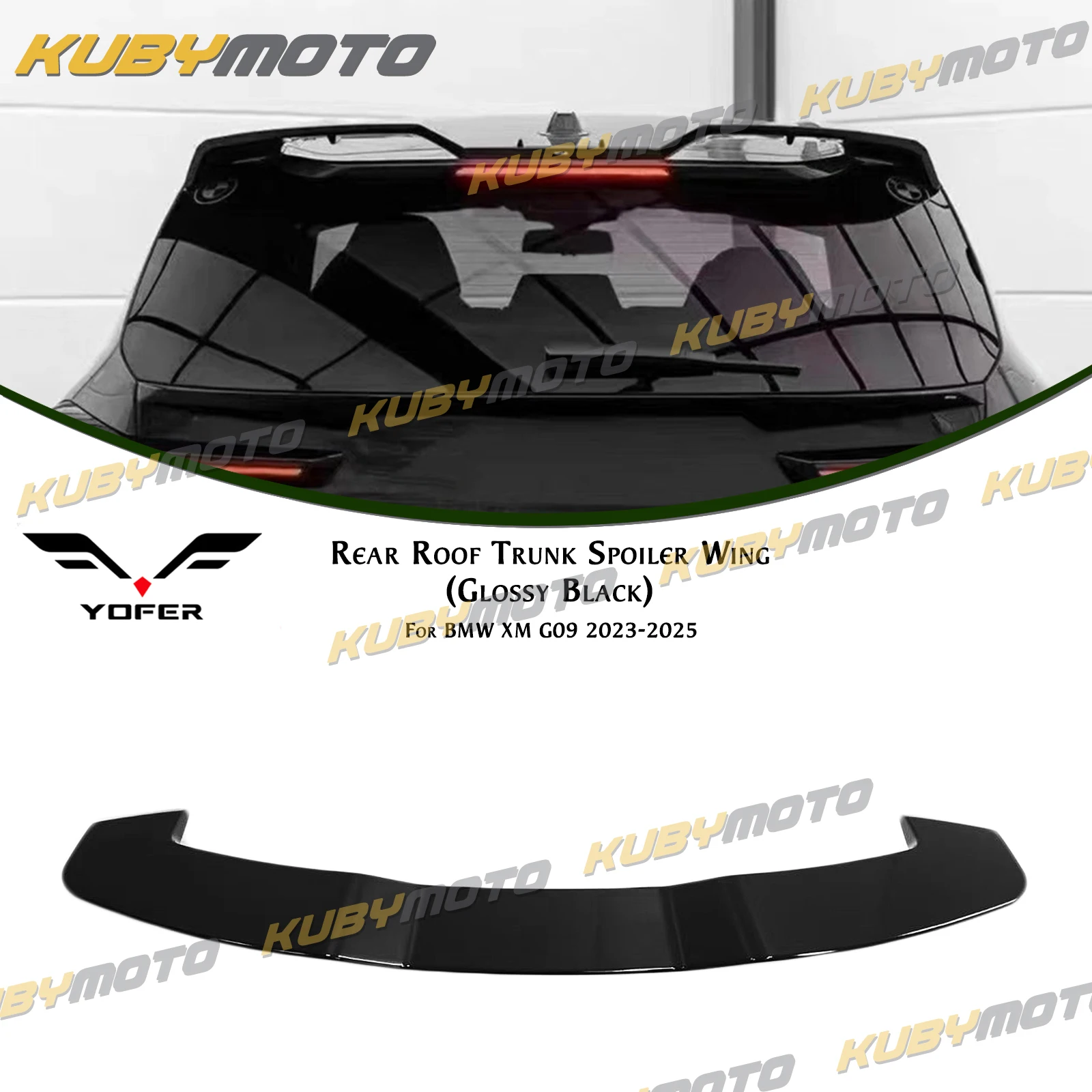 Tail Wing Rear Spoiler Roof Lip Trim For BMW XM G09 2023-2025