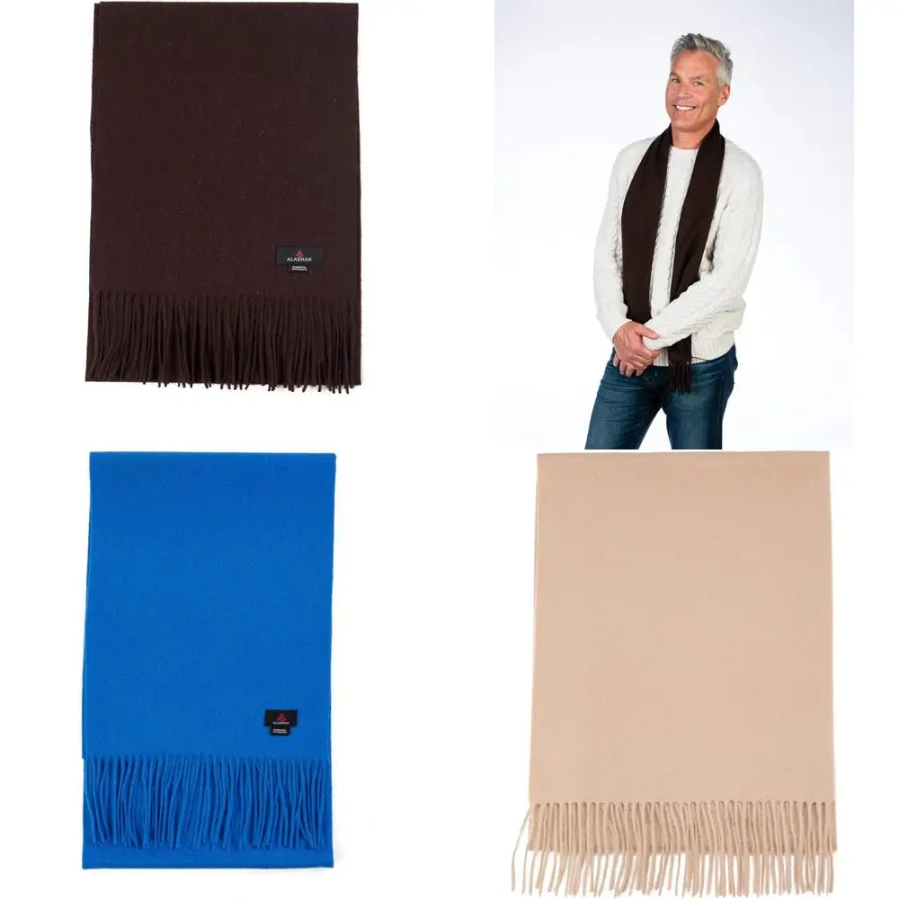 وشاح من مزيج الكشمير من صوف ميرينو فائق النعومة - قماش لوكس خفيف الوزن - غلاف دافئ طويل 72 × 12 #1