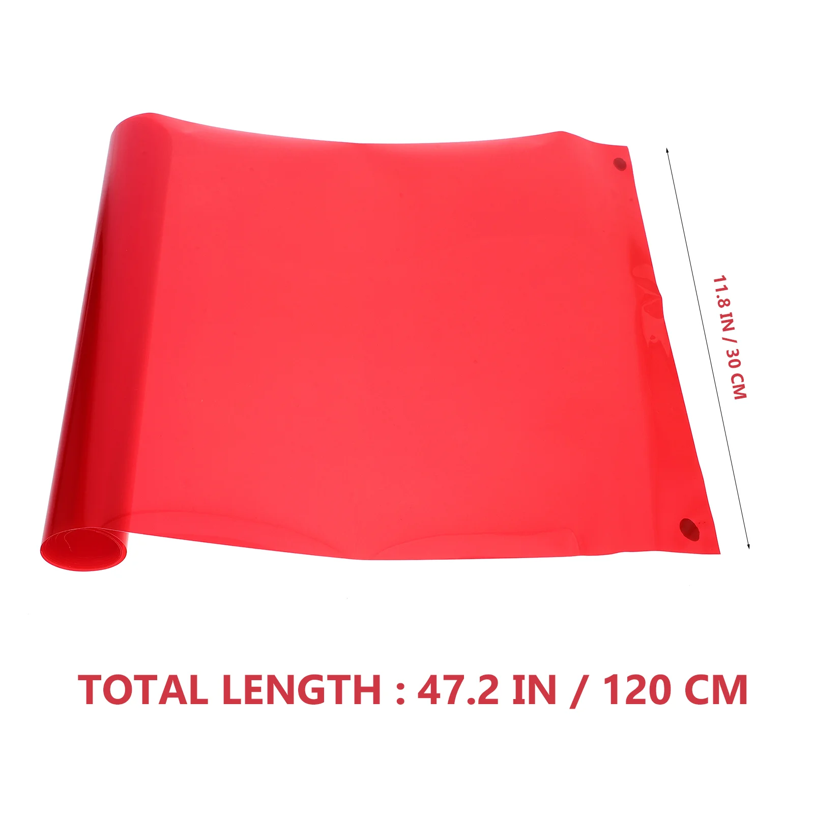 30 ×120CM Red Car Light Tint Film Headlight Smooth Surface Tail Scratch-resistant