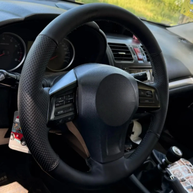 Housse de volant de voiture personnalisée en cuir artificiel cousu à la main Legacy Outback 2012-2016 XV Impreza pour Subaru Forester