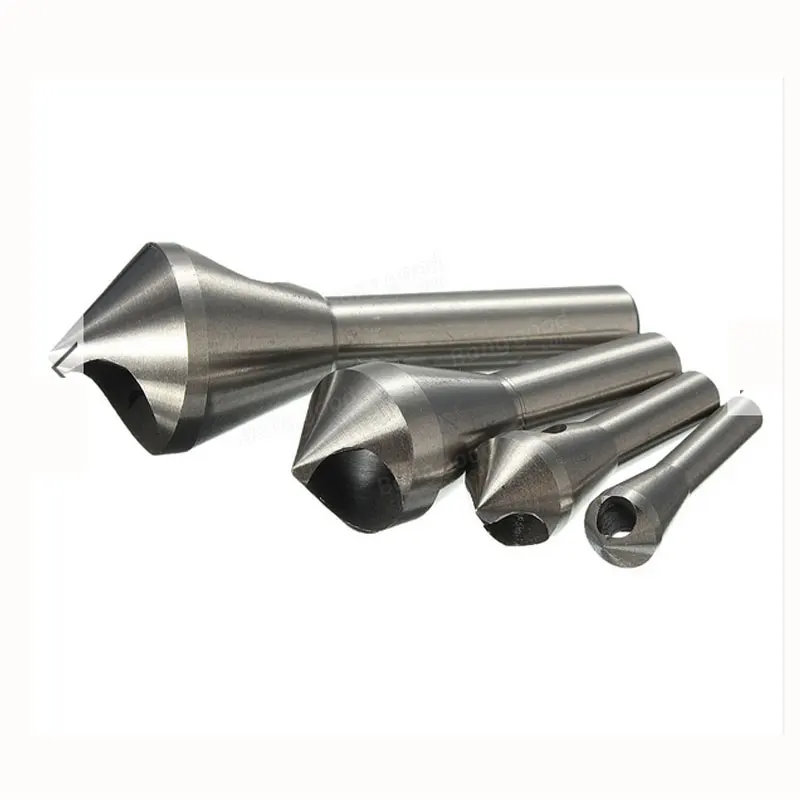 Binoax 4Pcs Countersink Deburring Drill Bit Broca Metal Taper Stainless Steel Hole Saw Cutter Chamfering Power Tool