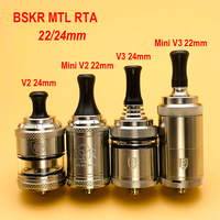 DSX BSKR MTL RTA V2/Mini v2/V3/Mini V3 Tank Atomizer 22/24mm Top Fill Single Coil Airflow Intake Adjustable Rebuildable Tank