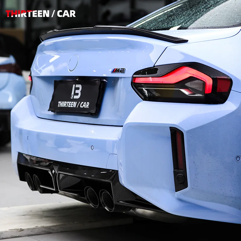 Thirteencar Dry Carbon Fiber CS Style Diffuser Splitters Auto Part for BMW M2 G87 2023-IN Rear Diffuser