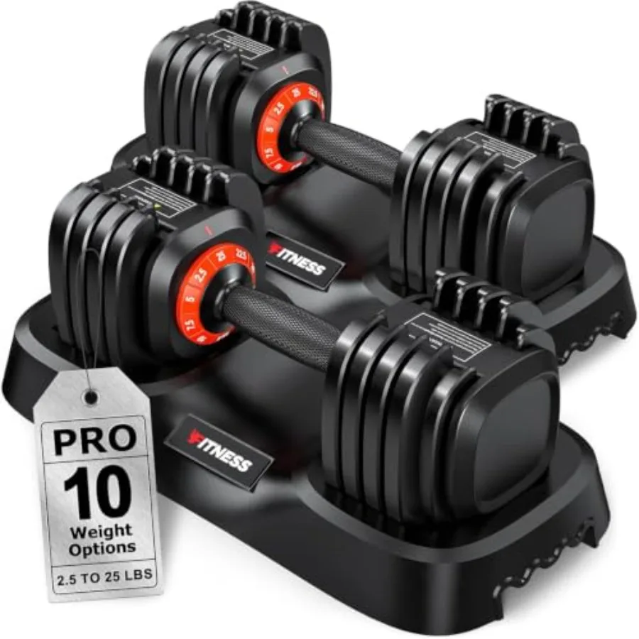 Home gym strength training adjustable dumbbell in black metal with ergonomic grip and quick-adjust mechanism