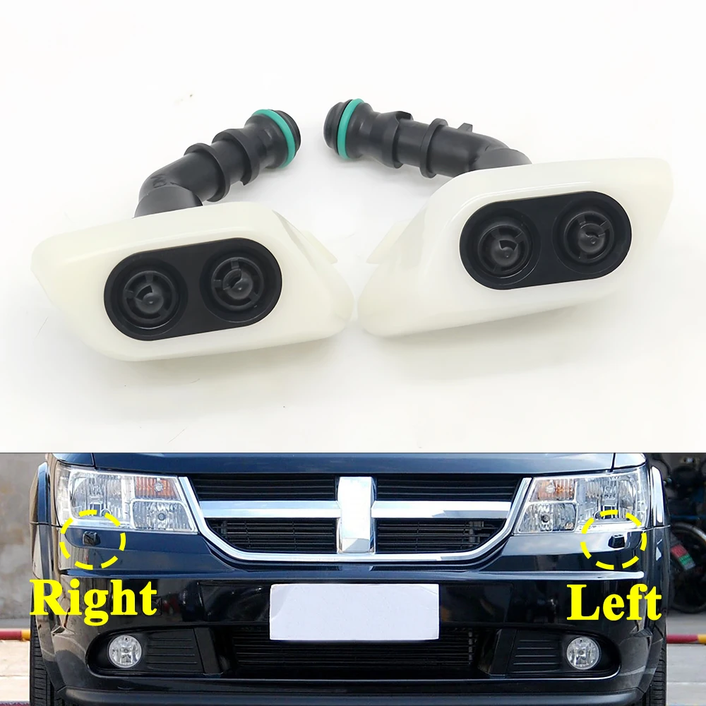 

Car Front Bumper Headlamp Cleaning Sprayer Pump Jet Actuator Cap Lid Headlight Washer Nozzle Cover For Dodge Journey 2009-2011