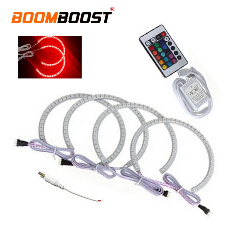 RGB LED Angel Eyes Headlight Rings Kit for BMW E36 E38 E39 E46 2x131 2x146