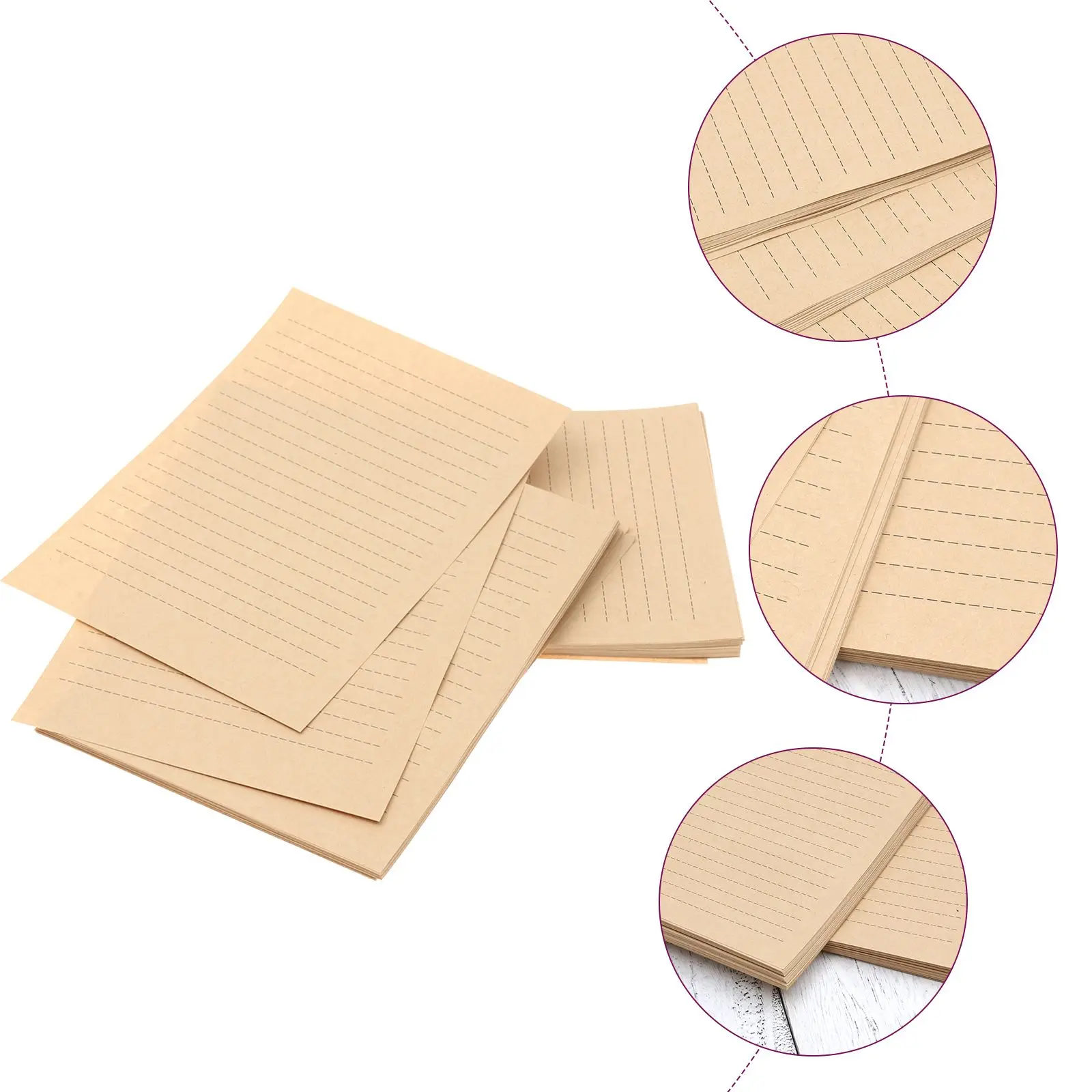 50 個ヴィンテージクラフト紙文具男 A5 封筒グリーティングレターサイズライナー