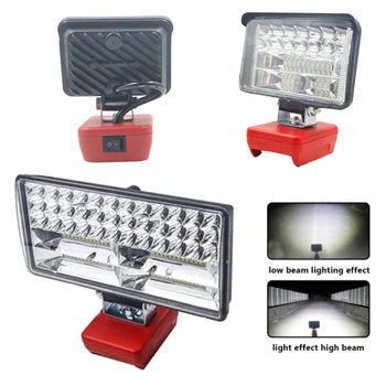 רכב LED עבודת אורות פנסים חשמלי לפיד זרקור USB כוח בנק עבור מילווקי M & 18 18V ליתיום סוללה גבוהה נמוך שליטה