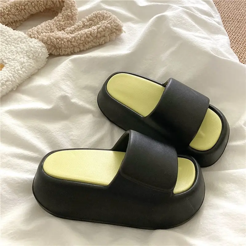 Increased Thick Soled EVA Slippers Sandals Women's 2024 Summer Outdoor  Beach Anti Slip Slippers Women