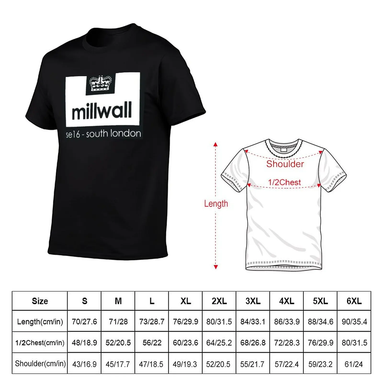 Millwall SE 16 T-Shirt Plus Size Gym Sports T-Shirt