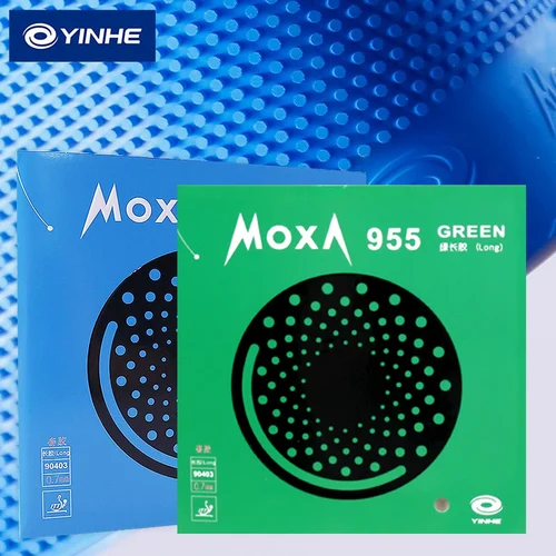 Original YINHE 955 verde azul Pips-Largo Galaxy tenis de mesa hoja superior de goma buey Original YINHE Ping Pong sin esponja de goma
