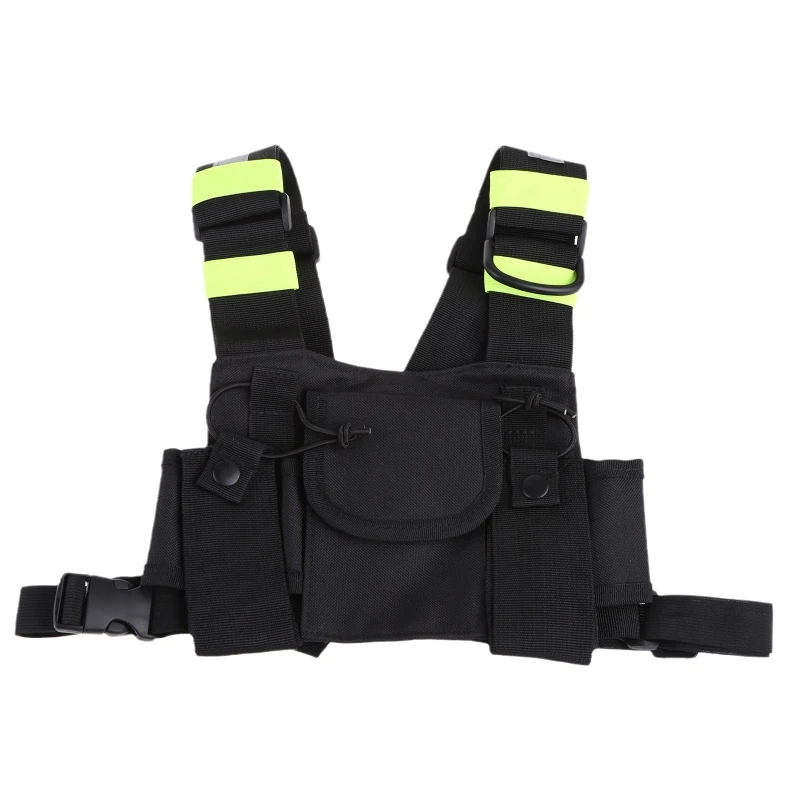 Universal Widely Nylon Chest Front Pack Holster for Walkie Talkie