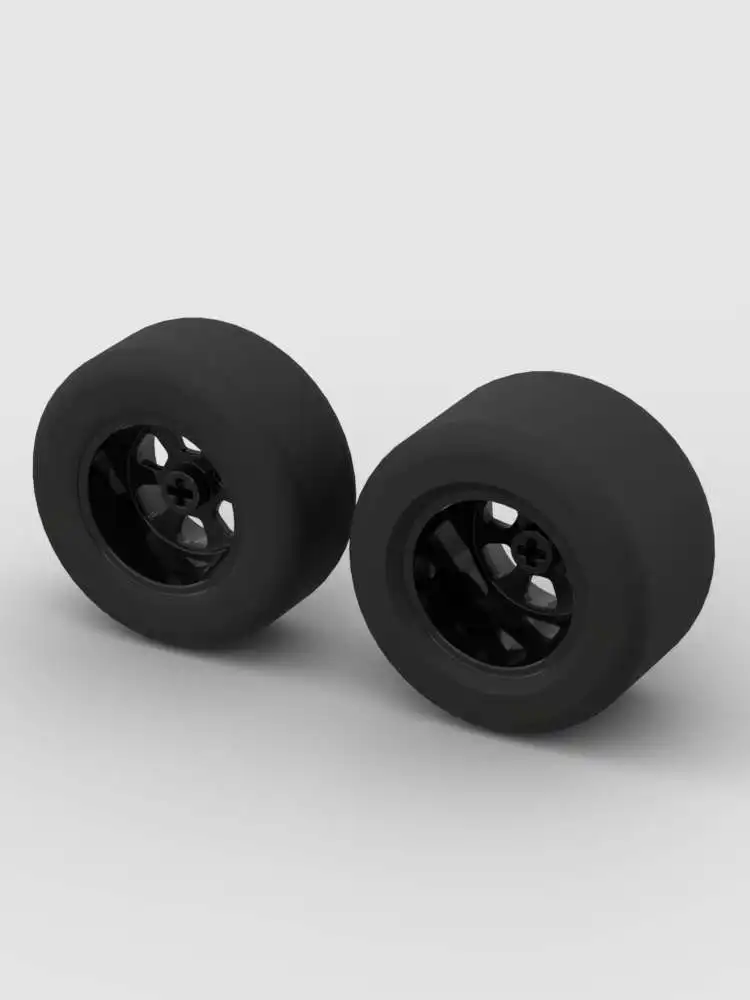 Building Block Toy Parts 110638 Wheel Rim 50x30 Wide with Black Slick Tyre 105645 Wheel Rim 50x22 with Black Slick Tyre