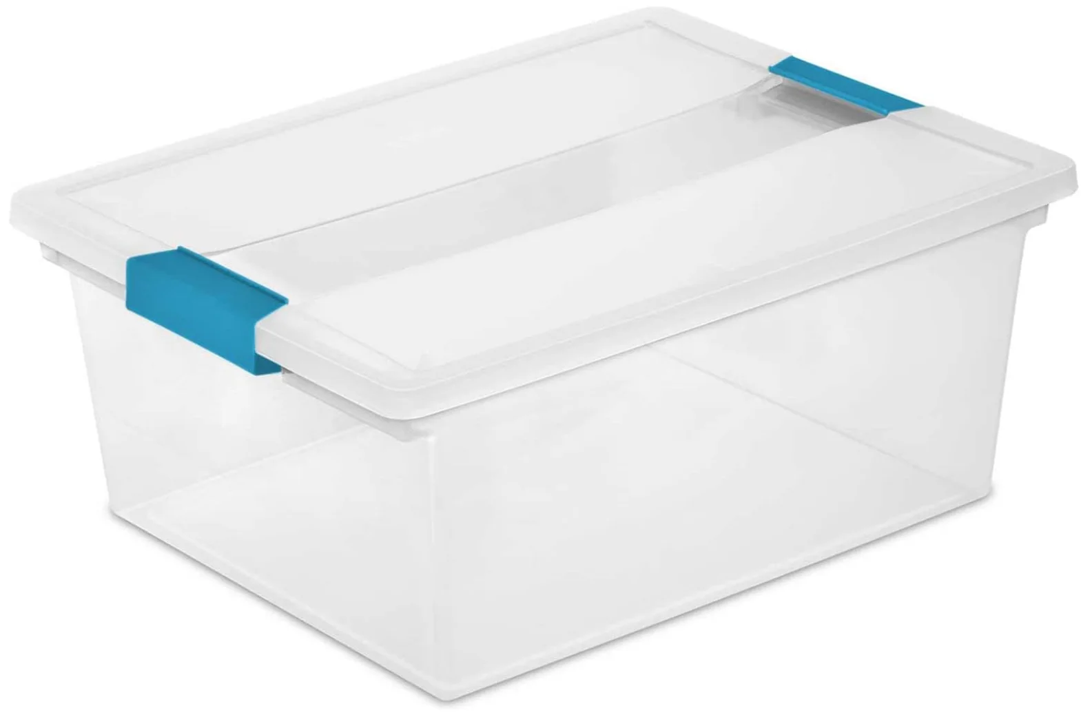 Sterilite Deep Clip Box, Stackable Small Storage Bin with Latching Lid, Plastic Container to Organize Paper, Office, 12-Pack