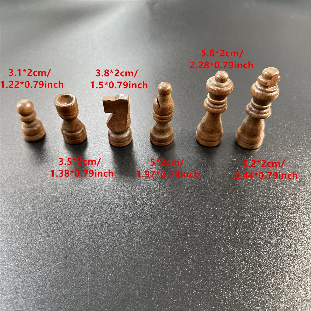 2.5-inch Chess Pieces New Advanced Solid Wood Pieces Set 32 Pieces Table Puzzle Entertainment Game