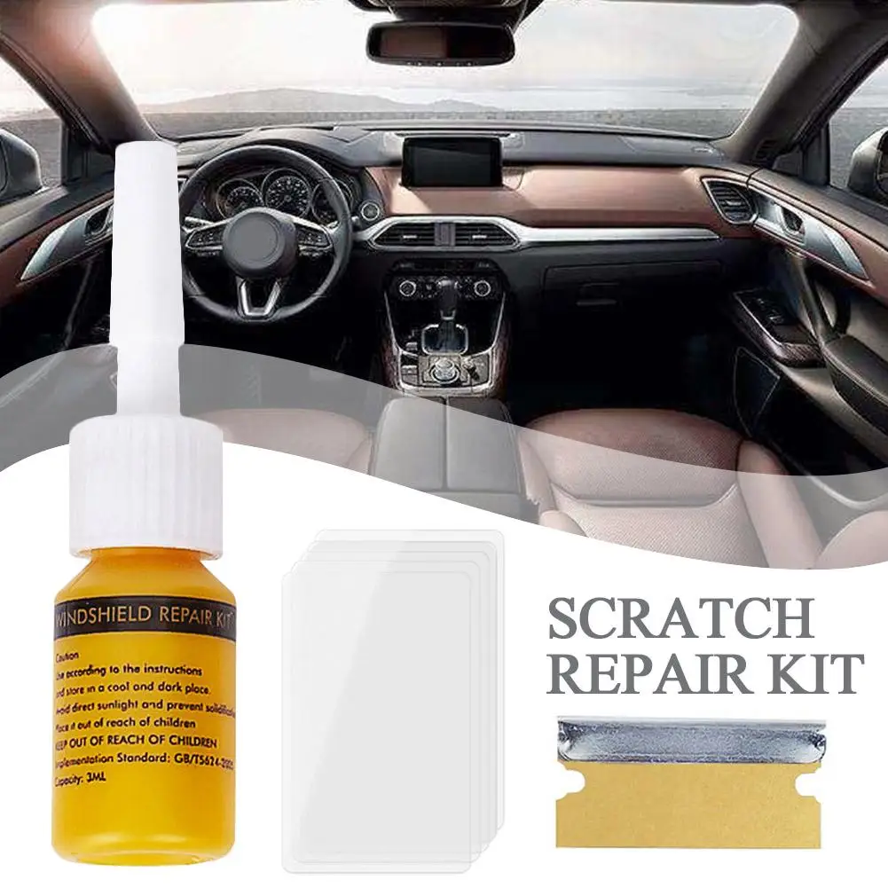 

Automotive Windshield Repair Kit Tools Car Vehicle Renovate Window Car Glass Scratch Fixing Liquid Repair Scratches B7B4