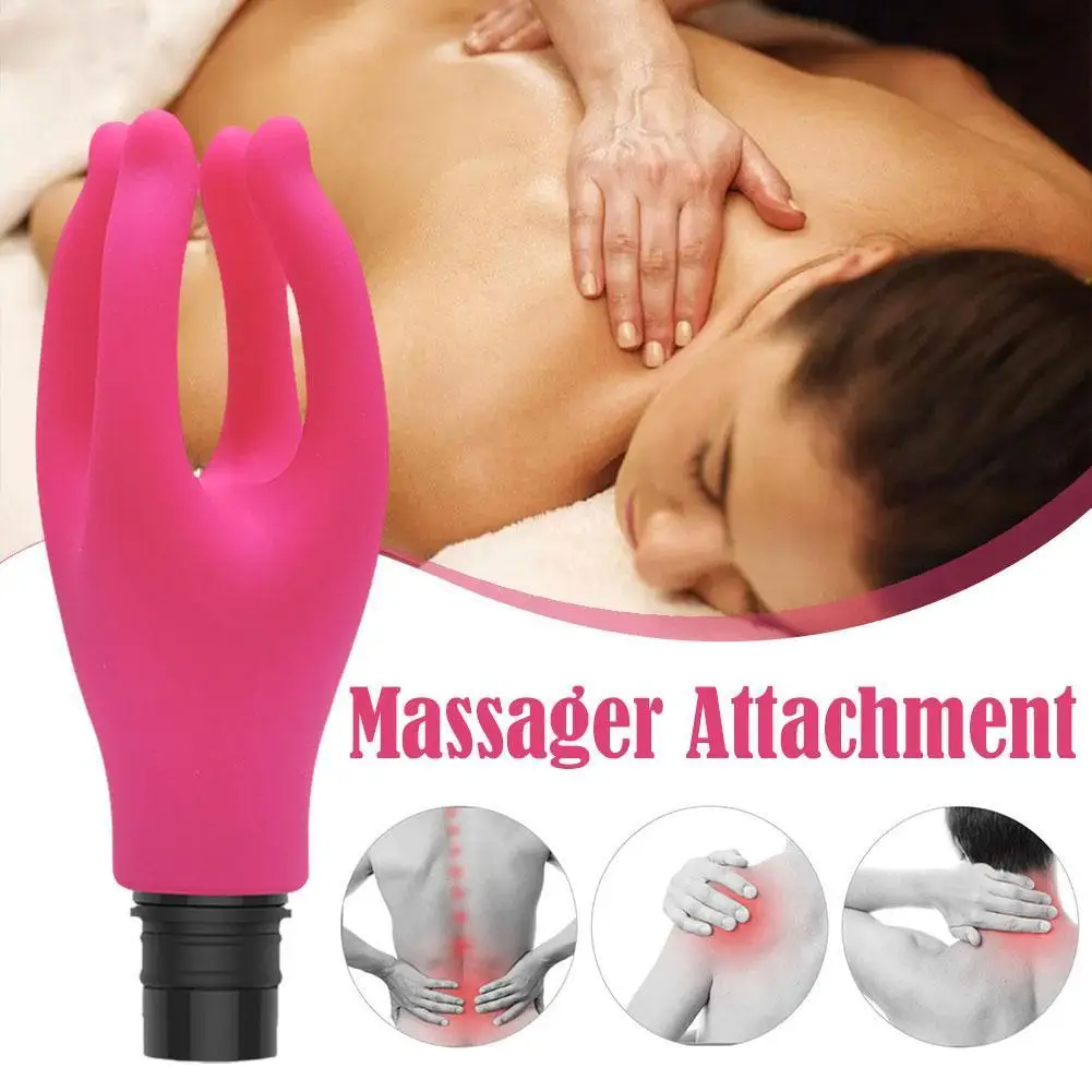 

1PCS Fascia Massager Head Massage Gun Heads With Material Fingers Water 4 Artificial Silicone Head Washable Massager Attachment