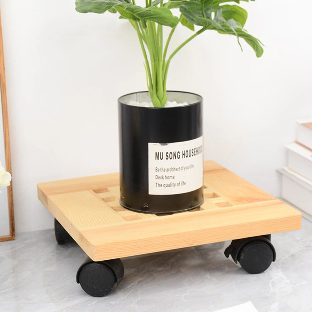 

Mobile Planter Tray Universal Wheel Rack Movable Flower Stand Indoor Rolling Base Cart with Wheels Pot
