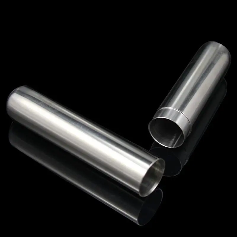 Silver Cigar tube Stainless Holder Steel Holder Container Stainless Steel Cigar Tube Smoke Case Cigarettes Tobacco new