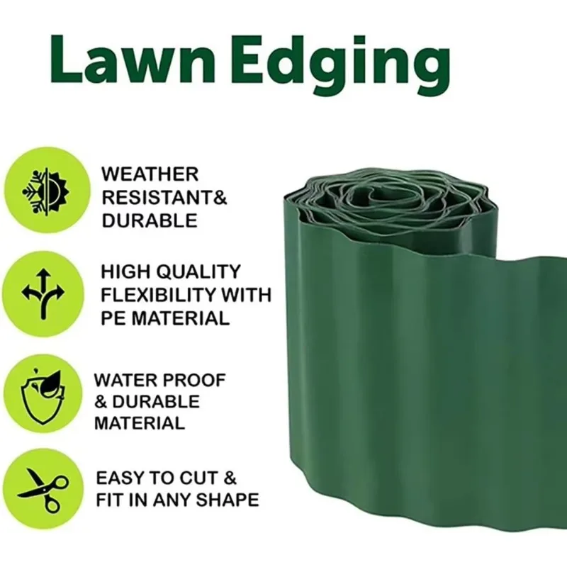 Landscape Edging Border 1PCS Fence for Garden Flower Bed Farm Lawn Trellis Frame Pressure Treated Wood Nature Type