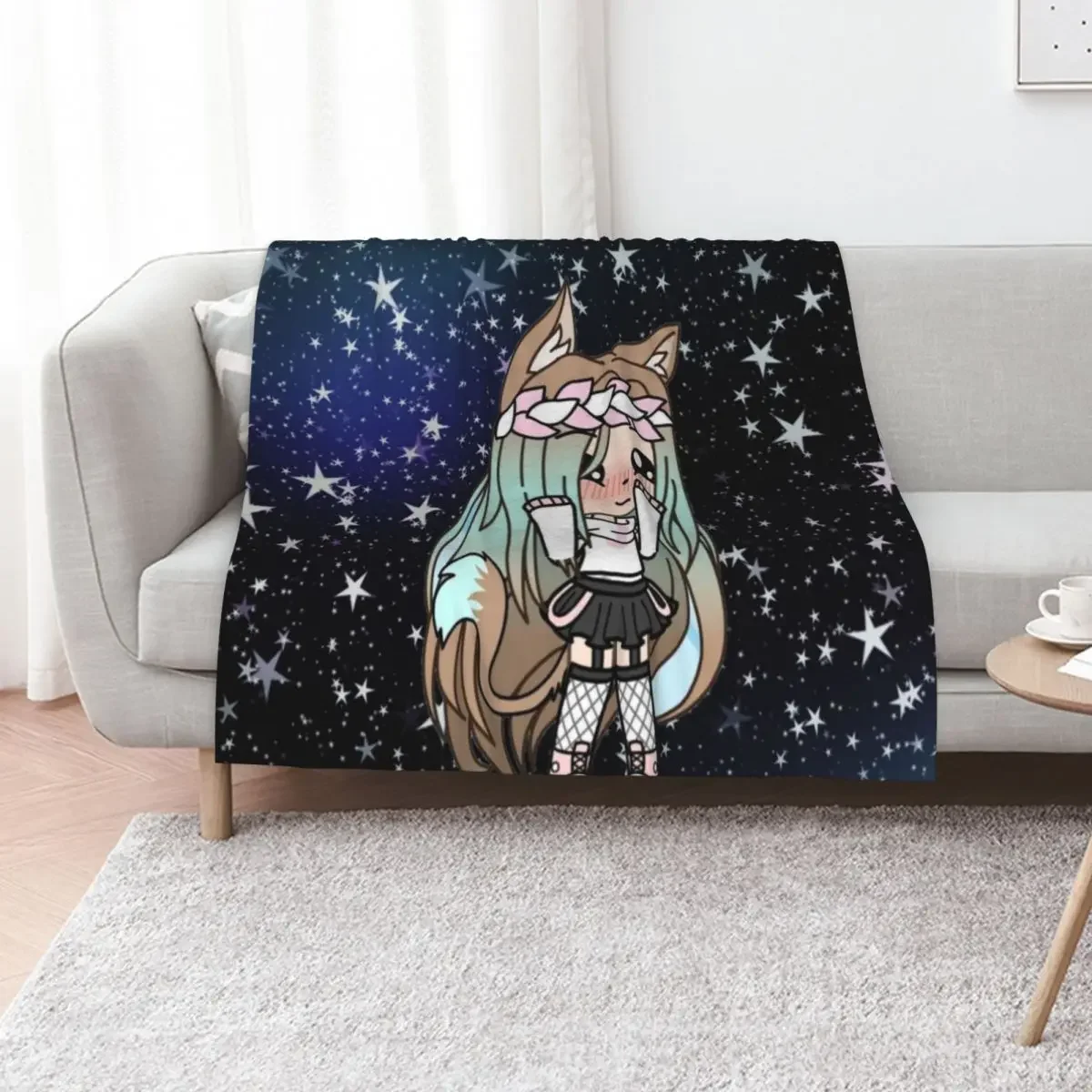 

Gacha life Throw Blanket Sofa Soft Plush Plaid Baby Cute Blankets