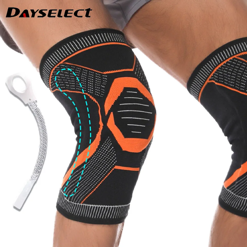 

1Pcs Silicone Spring Knee Pads Silicone Ring Sports Knee Pads Non-Slip Knee Support Jump Rope Riding Mountaineering Men Women