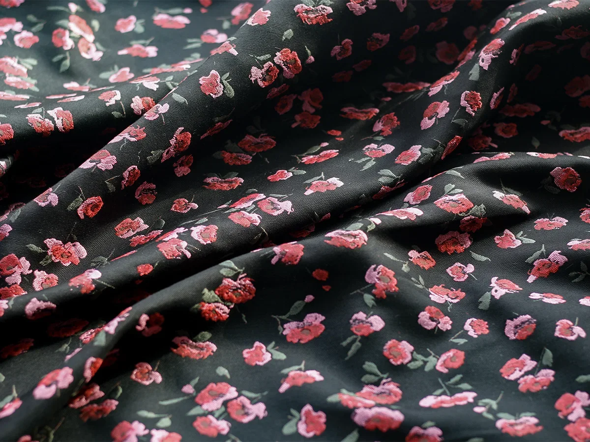 Tessuto jacquard floreale tinto in filo da 1 metro Autunno e inverno Giacca da donna Borse Scarpe per realizzare tessuti