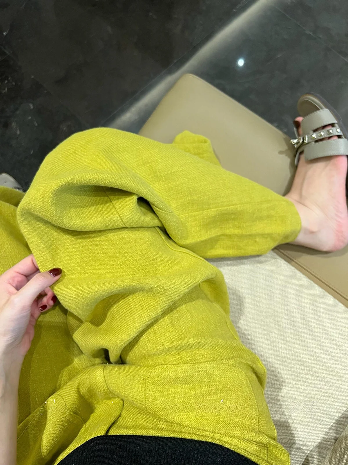 

High Waist Wide Leg Linen Pants Women's Summer Thin Straight Tube Trousers Casual Loose Fit Pocket Detail Cool Sensation