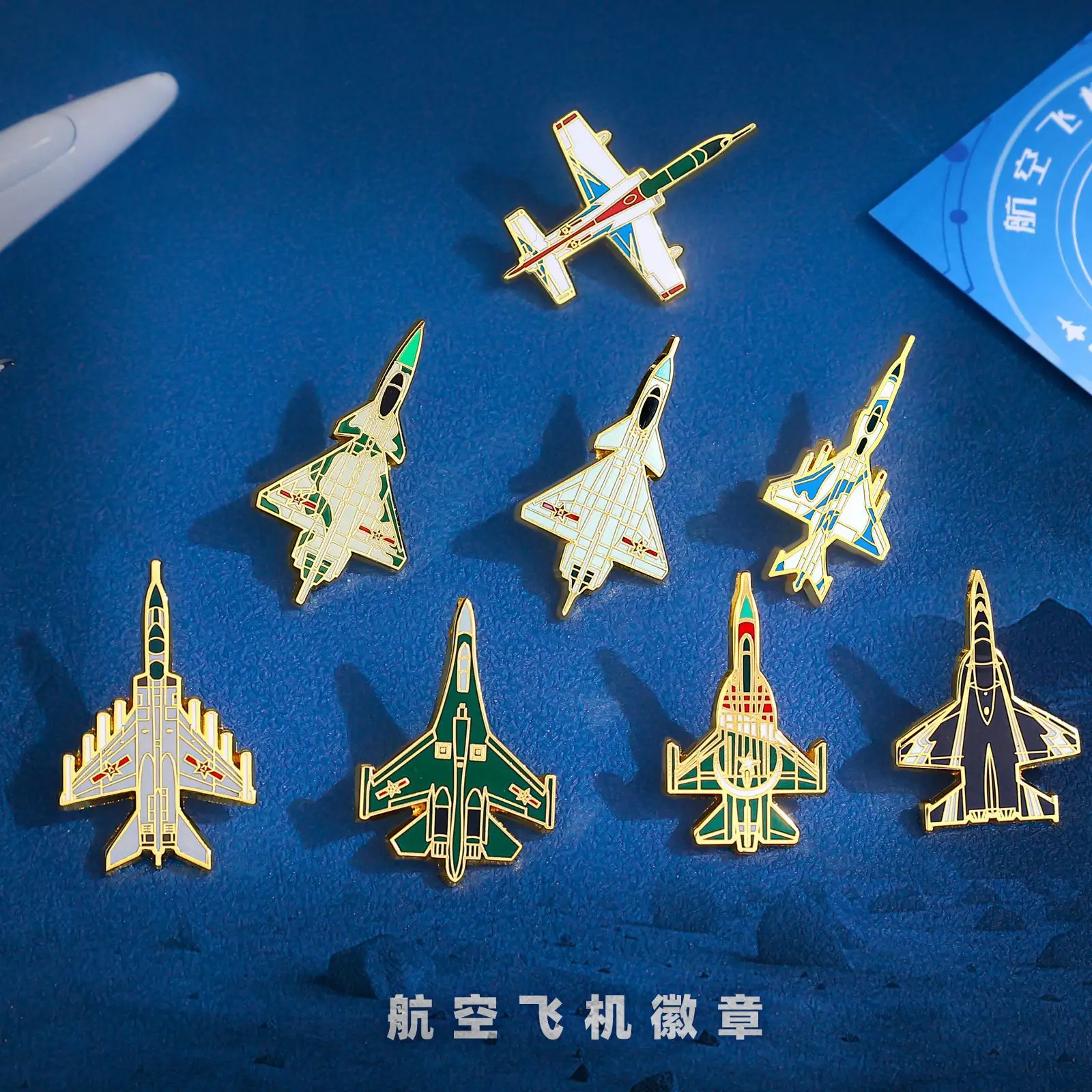 Space Museum tourist souvenirs aviation aircraft metal badge  J-16 Snapdragon aircraft brooch for Aviation Enthusiasts Gifts