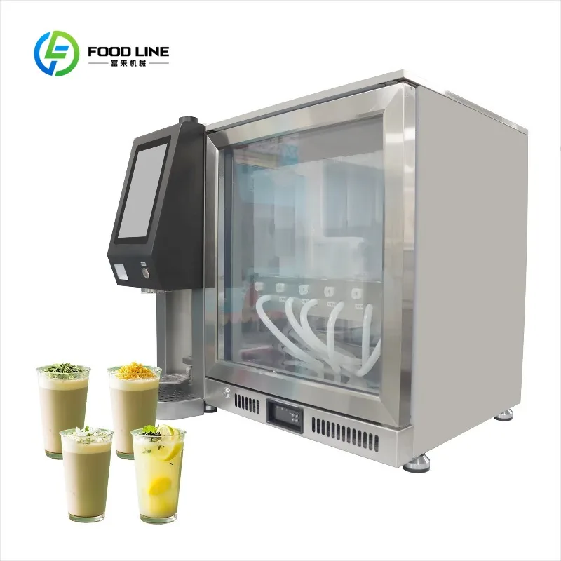 Customized Direct Sales Tabletop Bubble Tea Selling Machine Fully Automatic Electric Milk Tea Maker Remote Control for Sale