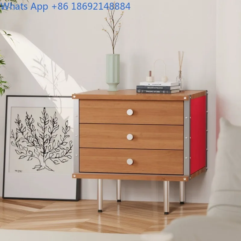 Bedside Table Living Room Sofa Side Light Luxury Cabinet Creative Color-Block Trendy Play Module Combination Bedside Cabinet