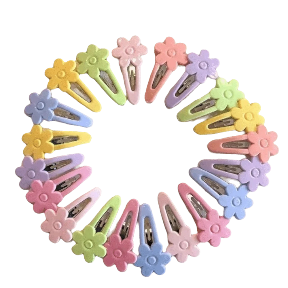 8/16 pcs/set Sweet Plastic Bangs Hairpin Light Pink Flower Multicolor Bownot Hair Clips Candy Color Cute Hair Barrettes
