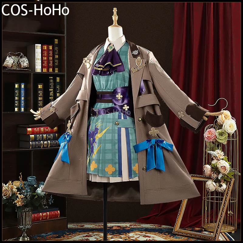 COS-HoHo Vtuber Nijisanji Enna Alouette New Winter Clothes Game Suit Gorgeous Uniform Cosplay Costume Halloween Party Outfit