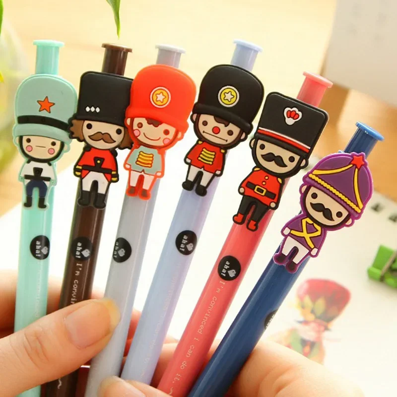 Cute Kawaii Cartoon Soldier Ballpoint Pens Korean Stationery ball point pen for Kids School Supplies Gifts 1pcs