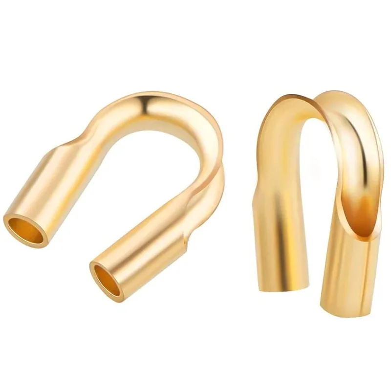 

30 PCS 14K Gold Filled Wire Guardian Wire Protector U Shape Findings for DIY Jewelry Making