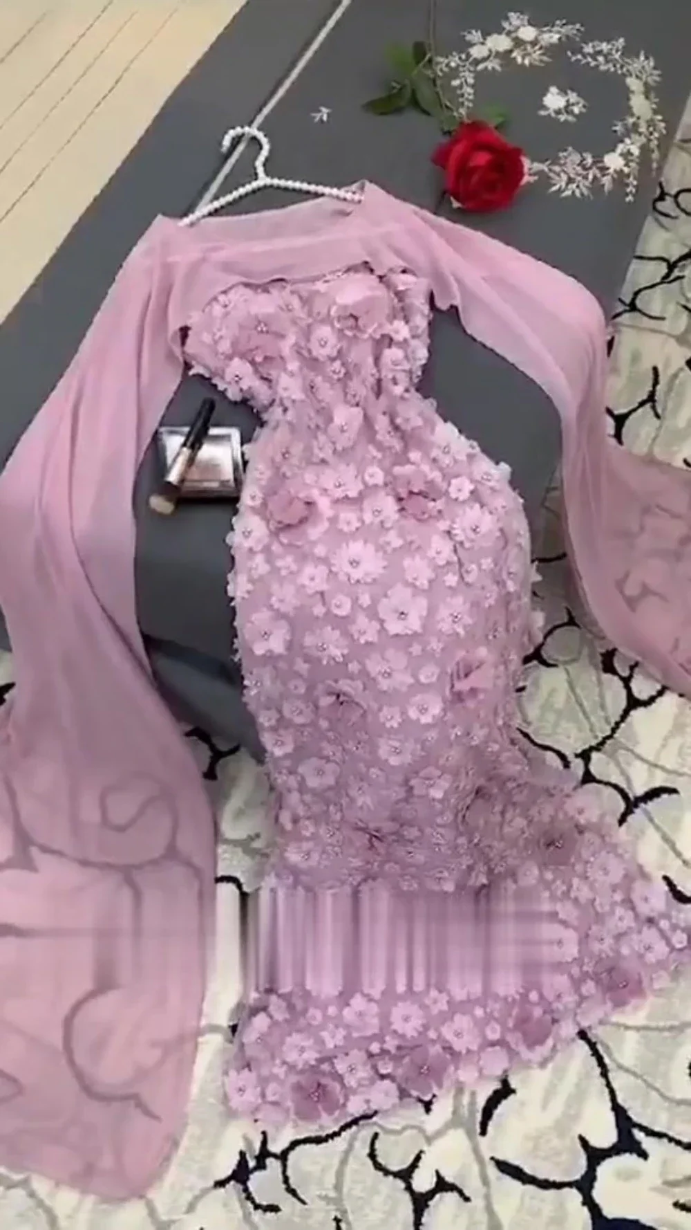 تخصيص أنيقة حمالة غمد طول الأرض فساتين لحضور الحفلات الموسيقية زهرة سرق الشيفون مناسبة رسمية ثوب Vestidos Para M