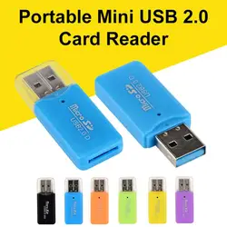 Universal Plastic Mini Portable Adapter USB 2 0 TF Flash Memory Card Reader High Speed for PC Laptop Computer Accessory