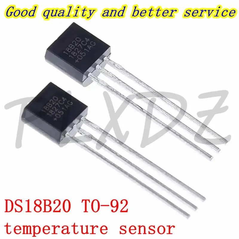 2-10pcs DS18B20 DS18B TO-92 Chip Programmable Digital Thermometer Temperature Sensor Temperature Acquisition 18B20