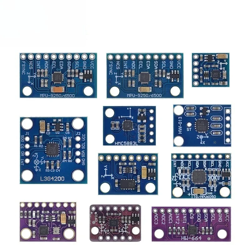 TZT GY-521 GY-50 L3G4200D GY-61 ADXL335 GY-271 GY-273 QMC5883P LIS3DSH BMI160 GY-511 LSM303DLHC For Arduino