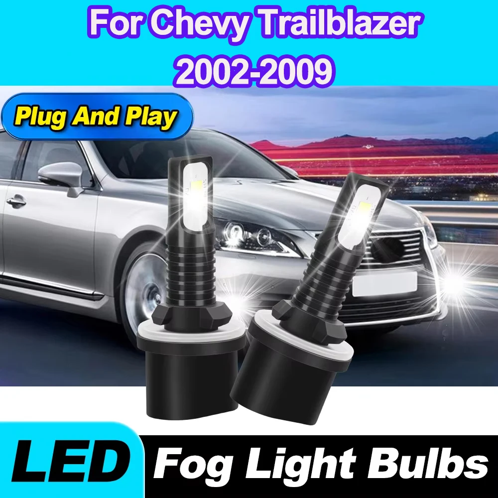 

2 шт. светодиодные автомобильные противотуманные фары, лампы 12 В 20000LM, автоматические противотуманные фары 6000K, белые для GMC Yukon Denali 2000 2001 2002 2003 2004 2005 2006