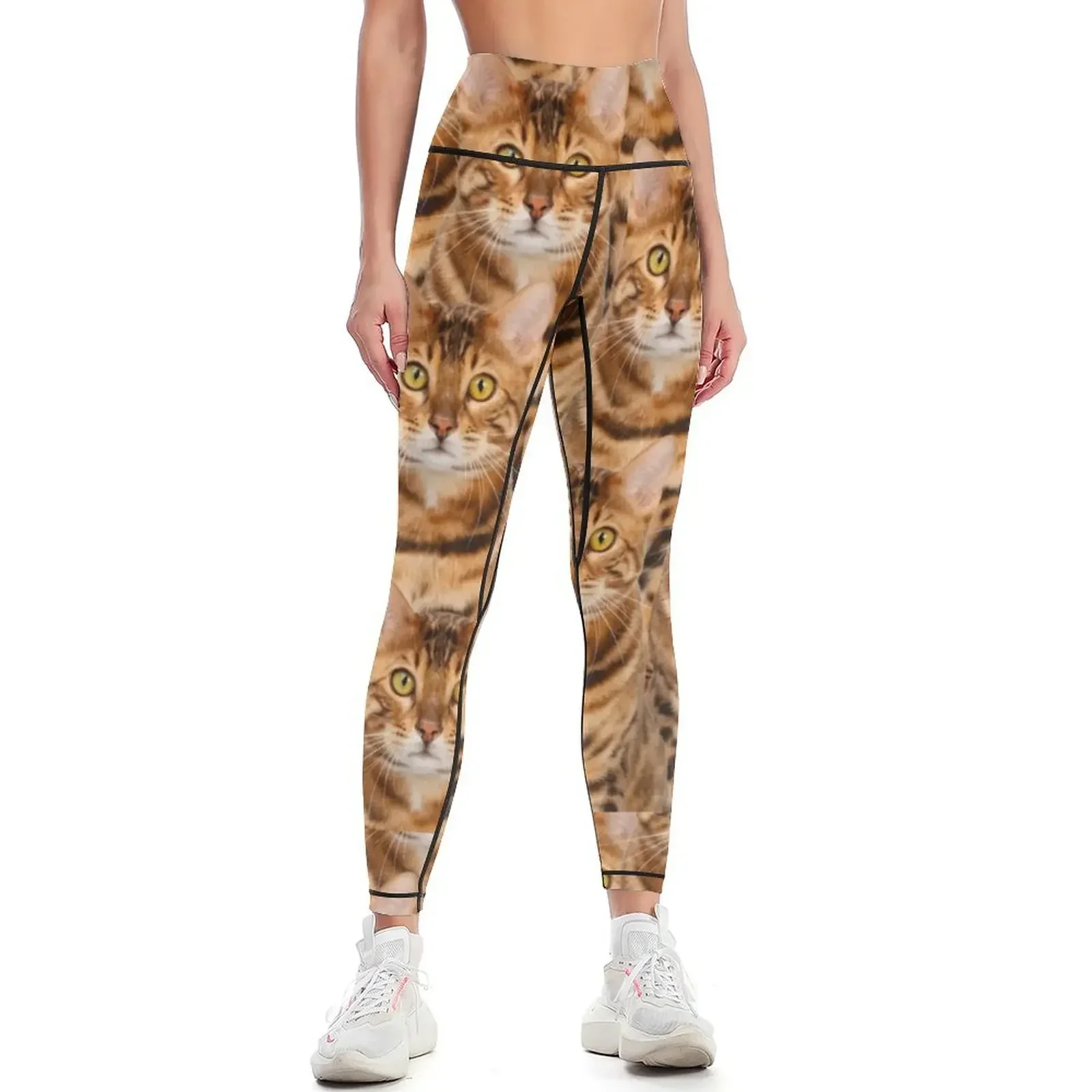 

Spectacular Bengal Kitten Design Leggings fitness set gym Sports pants for gym's sportswear sports for push up Womens Leggings