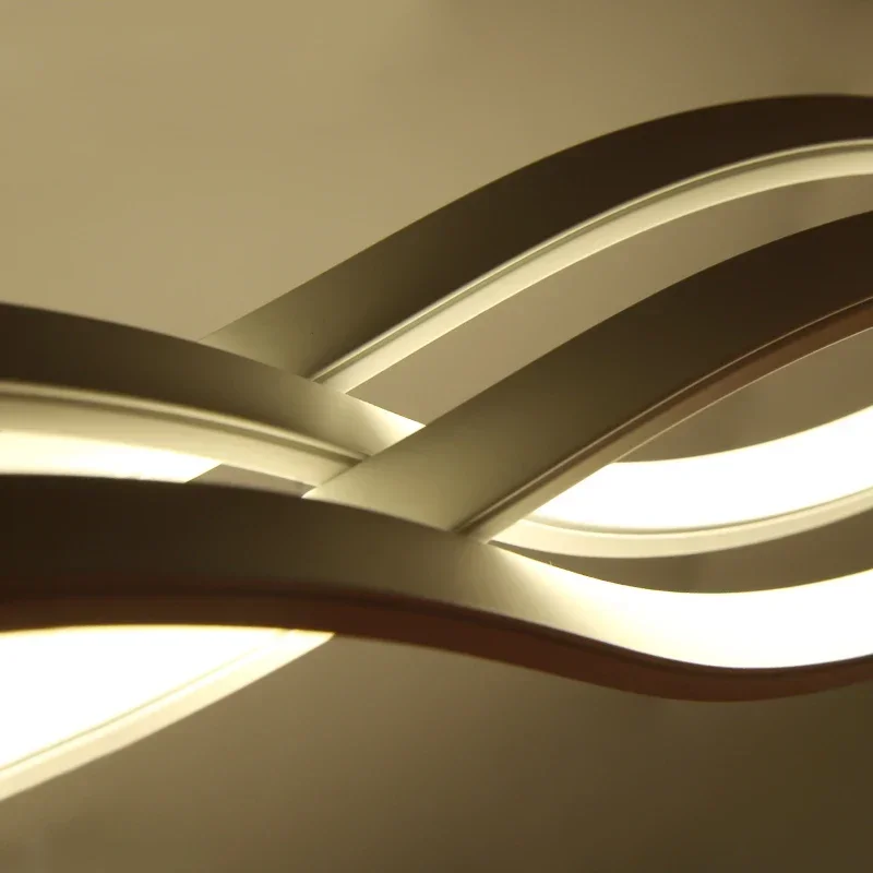 Wave Design Chandelier for Dinning Room Black White Chandelier Lights Led Modern Chandelier Lighting AC 85-260V 100CM 120CM