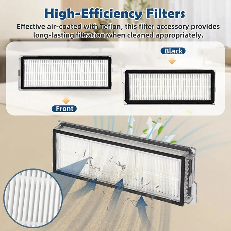 For Roborock Qrevo S, Qrevo Pro, Qrevo Maxv Robot Vacuum Main Side Brush Hepa Filter Mop Pad Cloth Dust Bag Accessories-AT64