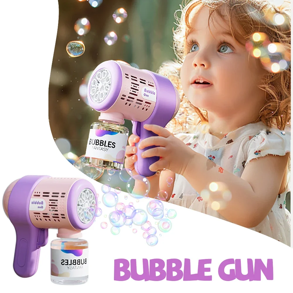 Leuke elektrische bellenpistool voor kinderen Automatische zeepbellenmaker met licht Kinderfeest voor buiten Elektrisch speelgoed Kindercadeau