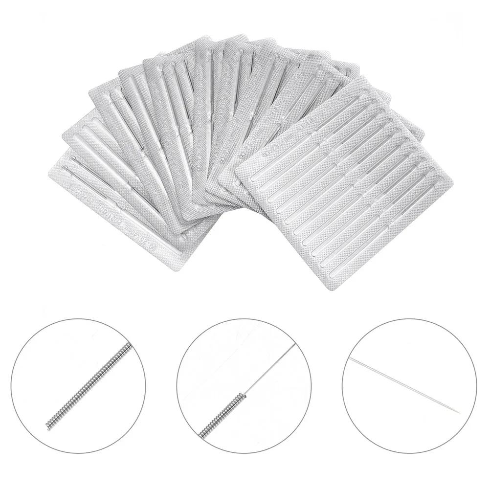 

200 шт. одноразовых игл из нержавеющей стали для косметологии и акупунктуры, инструменты для лифтинга лица, нержавеющие, безопасные, гигиеничные, простые в использовании